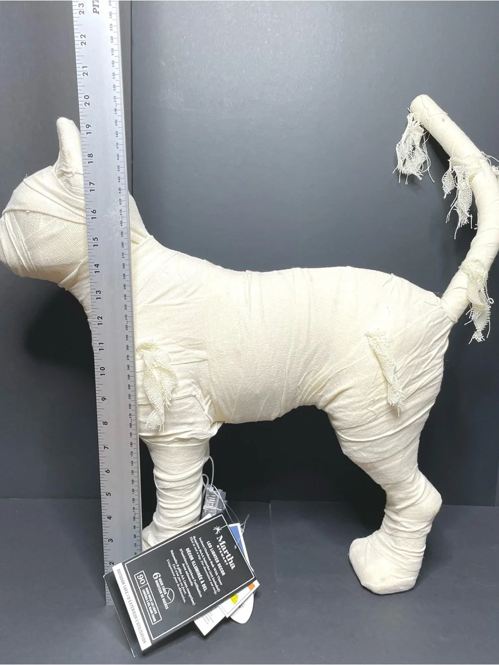 Martha Stewart LED Mummy Cat Halloween Decor